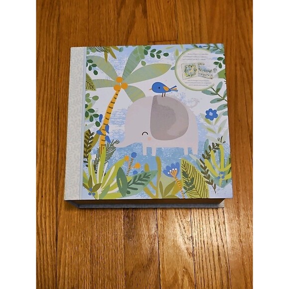Lady Jayne Ltd Baby's First Keepsake Box Blue & Green Elephant Theme - Picture 3 of 11